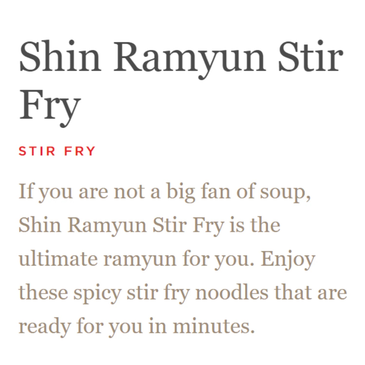 (4 Pack)  Shin Stir Fry Spicy Beef Ramen Noodle Pack, 4.65Oz X 4 Count, Shelf-Stable